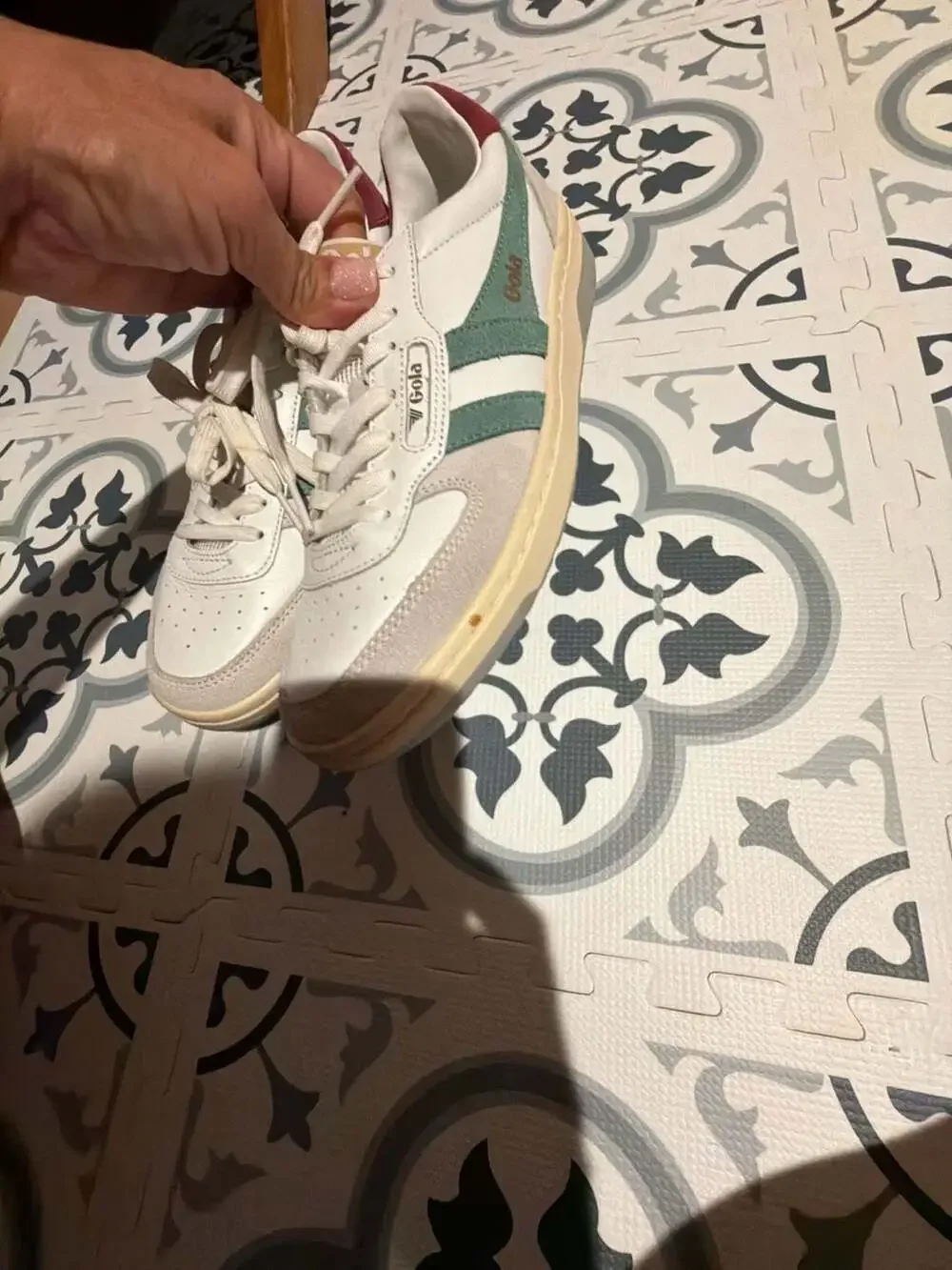 Gola Hawk Sneaker White Green Mist Cerise Grey